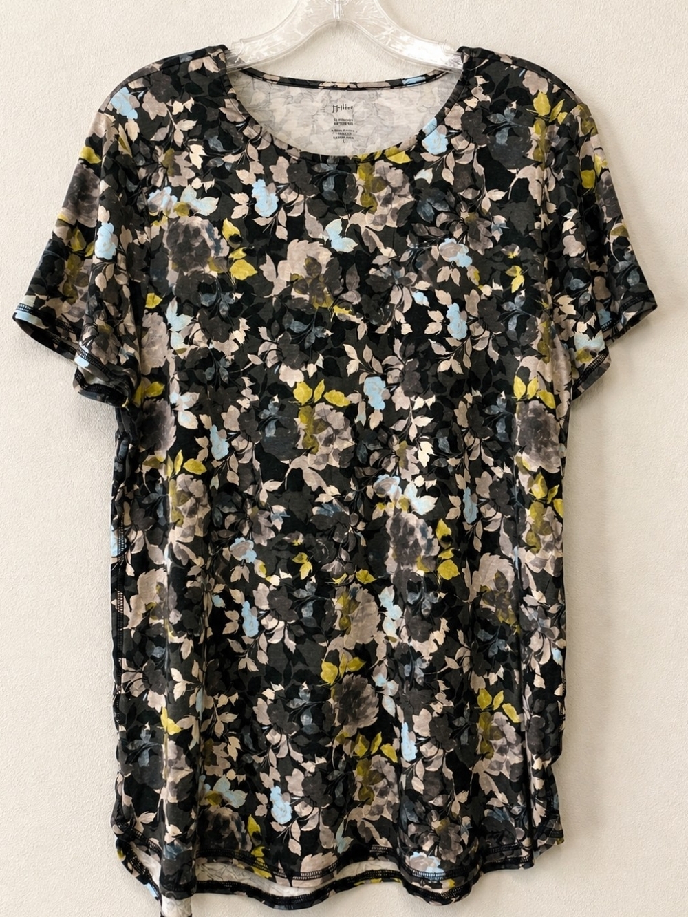 J.Jill Floral Print Pima Cotton Top – Size L